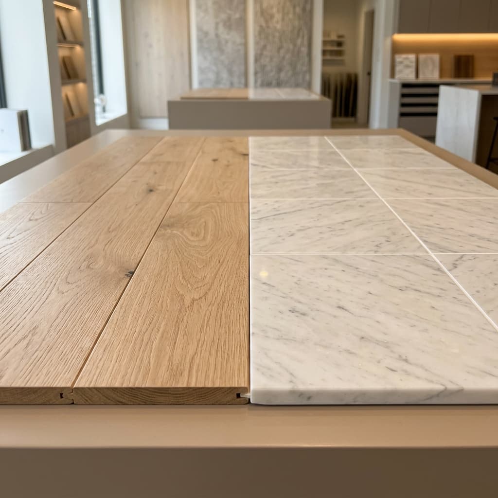 Hardwood flooring planks layout using square feet calculator